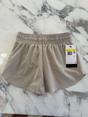 Nike Kids Neutral Taupe Elastic-Waist Athletic Shorts